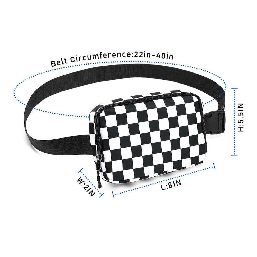 Howdy Darlin Multicolor Checkerboard Fanny Pack Unisex Adjustable Strap‎ - Picture 3 of 3